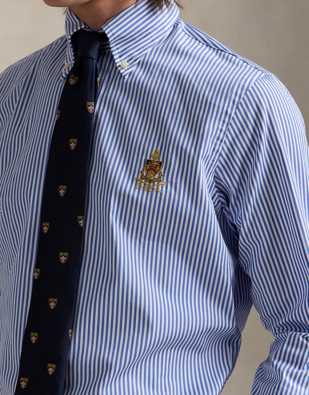 Polo Ralph Lauren - ICONIC EXCLUSIVE - Classic Fit Crest Striped Poplin Shirt