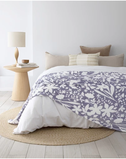 Bambury - Liv Ultraplush Blanket Blue