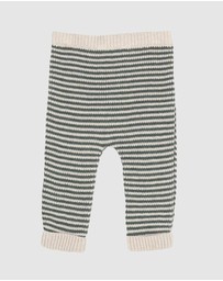 Bebe by Minihaha - Otto Stripe Organic Knitted Leggings - Babies