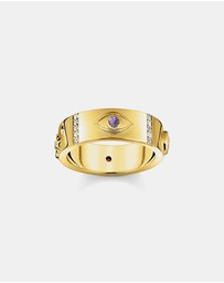 THOMAS SABO - Gold Cosmic Talisman Ring with Colourful Stones