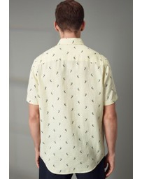 NEXT - Linen Blend Printed Short Sleeve Shirt