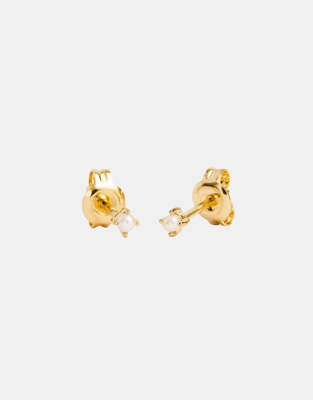 By Charlotte - Moonlight Pearl Stud Earrings