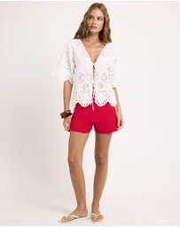 Subtitled - Libby Contrast Mid Rise Knit Shorts