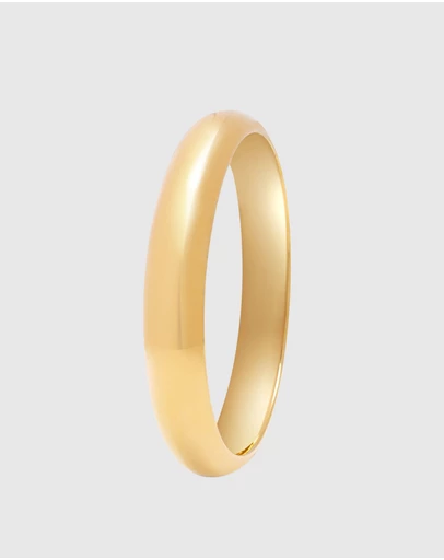 Nialaya Jewellery - Classic 12mm Round Bangle in Gold