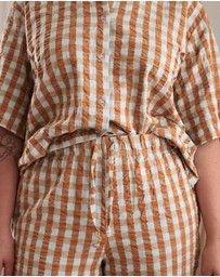 Mosey Me - Honey Blue Seersucker Pyjama Set