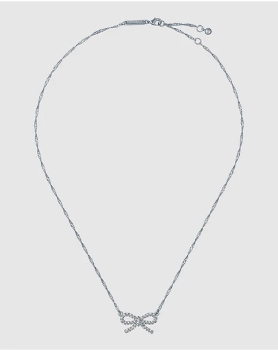 Ted Baker - RIBAH: Crystal Ribbon Bow Pendant Necklace