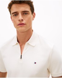 Tommy Hilfiger - Regular Fit Interlock Knit Zip Polo Shirt