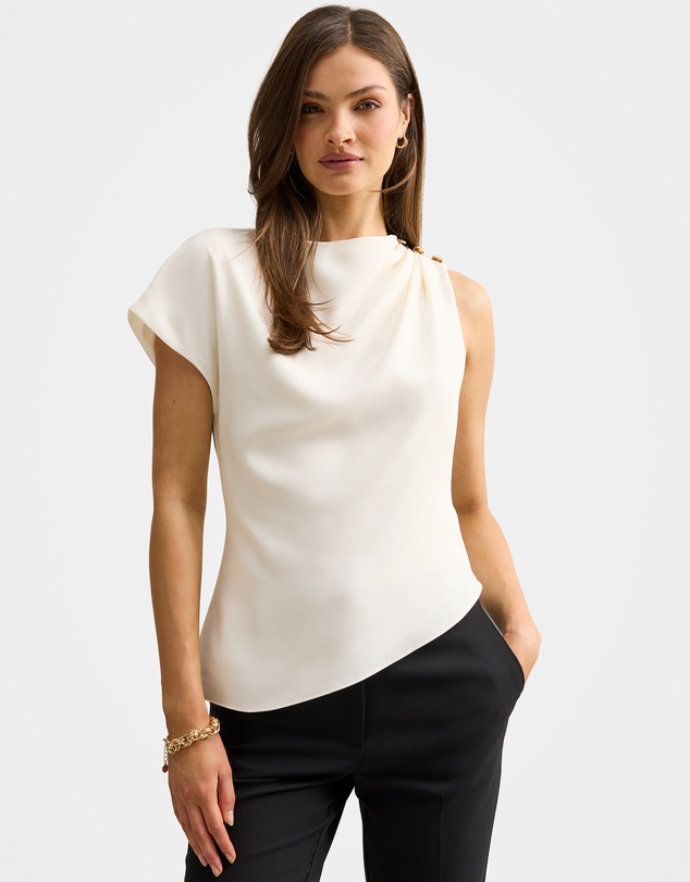 Forever New - Aubery Asymmetrical Draped Top