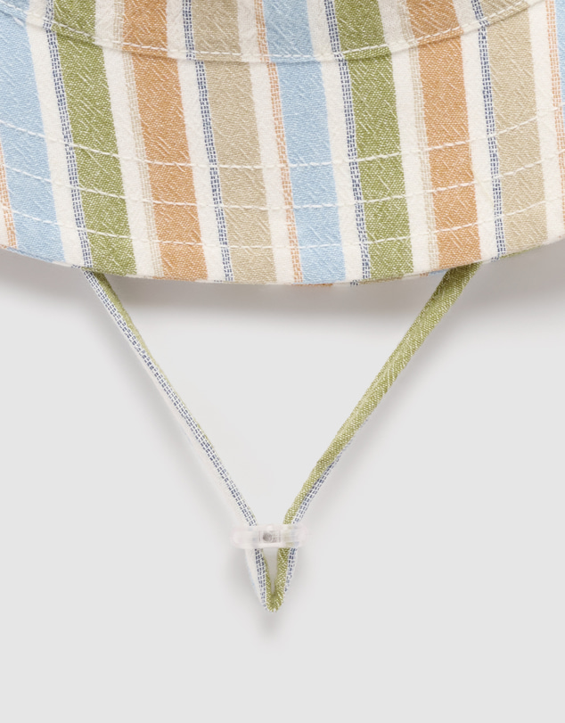 Purebaby - Striped Bucket Hat-Kids-Babies