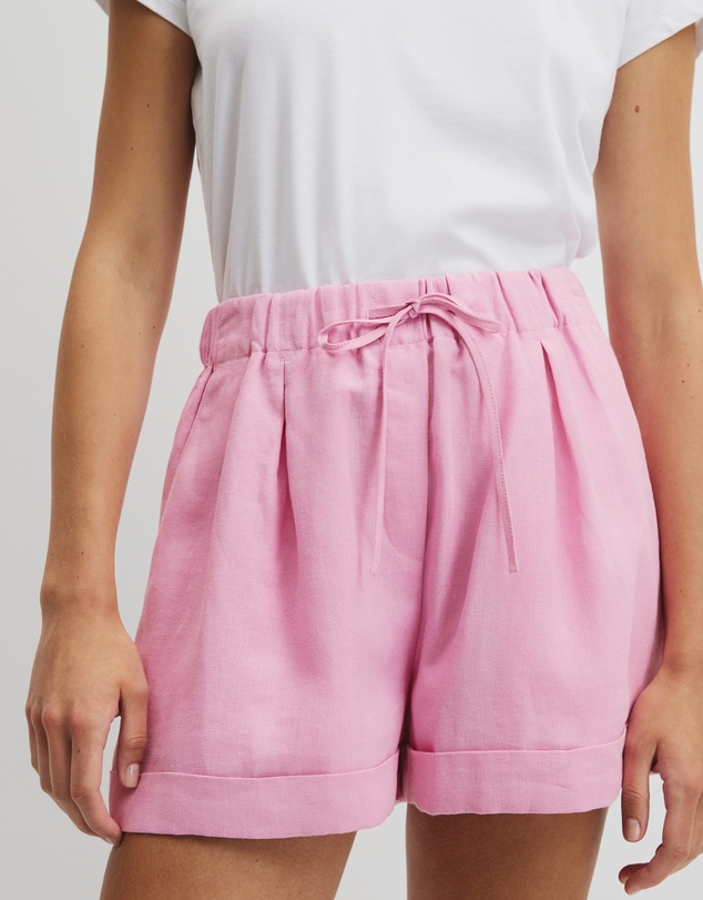 Country Road - Cuff Linen Short