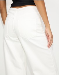 Dazie - Budapest Tie Front Low Rise Straight Leg Jeans