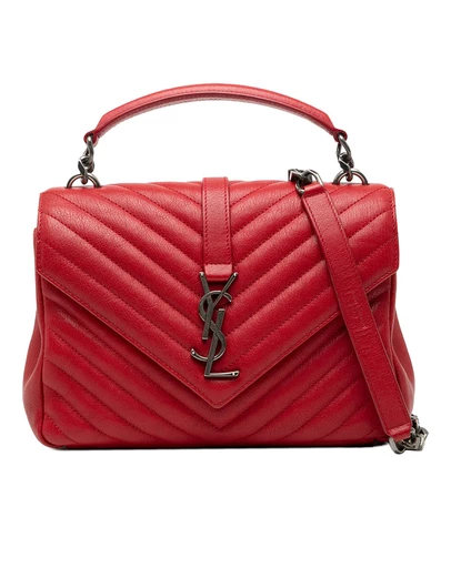 Pre-Loved by Azura Reborn - Pre-Loved Medium Quilted Chevron Sheepskin College Satchel