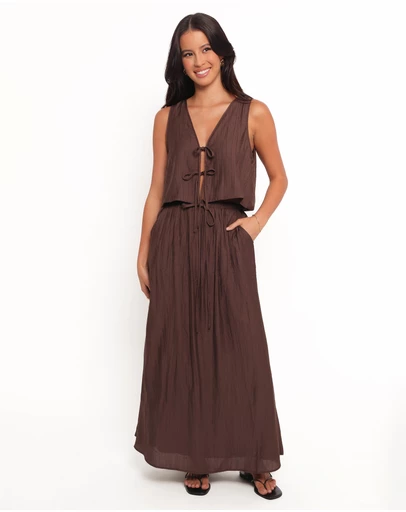 Petal & Pup - Captie Skirt Set - Chocolate Brown