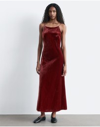 & Other Stories - Strappy Velvet Midi Dress