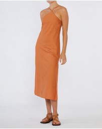 Amelius - Krisha Linen Halter Midi Dress