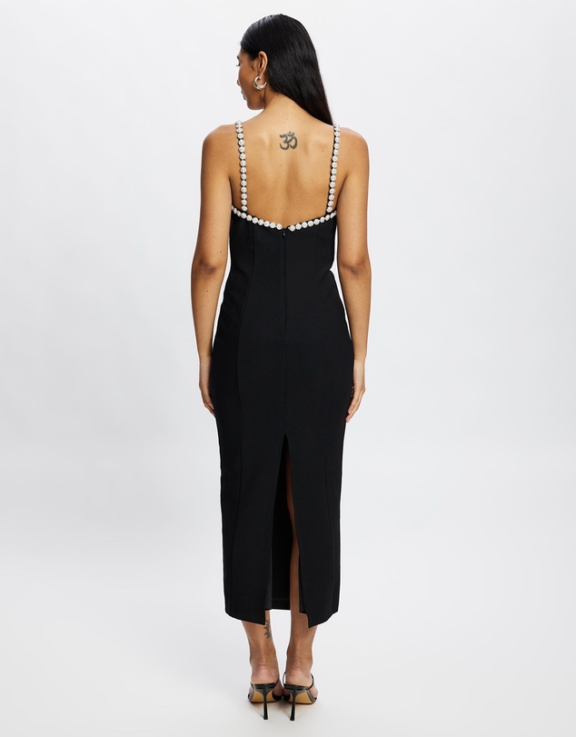 Romance by Honey and Beau - Gisella Pearl Detail Midi Dress