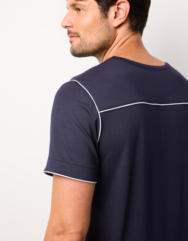 Wanderluxe Sleepwear - Nox TENCEL Modal Short Sleeve Top & Long Pants