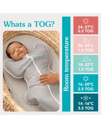 Love to Dream - Swaddle Up 0.2 TOG Stretch Organic Cotton Starlight in White