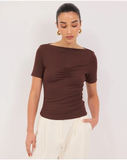 Calli - Astor Gathered SS Top