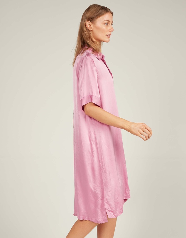 Primness - Glossed Shirt Dress