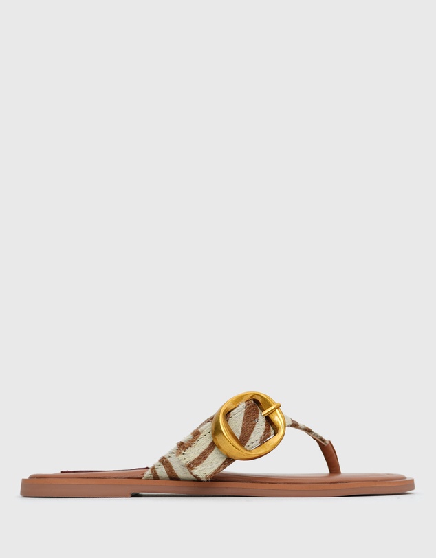 Betts - Rhodes Leather Buckle Thong Sandals