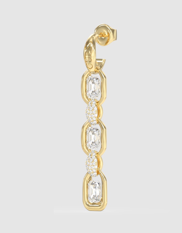 GUESS - GUESS Ladies Gold-Tone 45mm Gemstone Earrings
