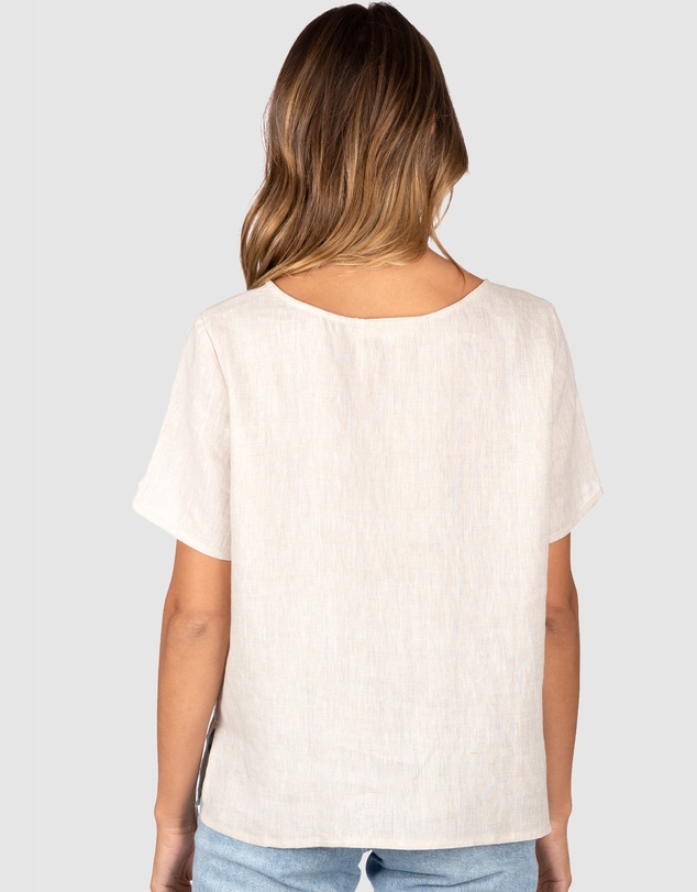 CAMIXA - Teena Linen T-shirt Top