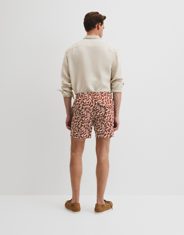 Country Road - Recycled Polyester Leaf Print Swim Short