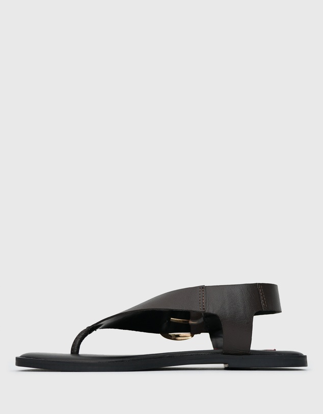 Betts - Titan Leather Buckled Strap Thong Sandals