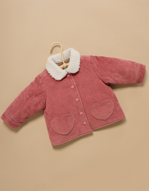Purebaby - Quilted Corduroy Jacket -Kids-Babies