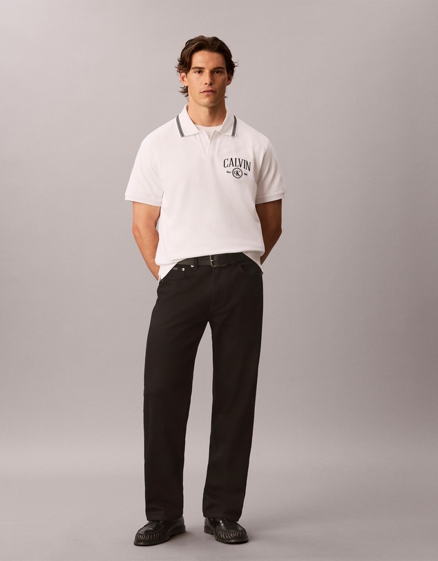 Calvin Klein Jeans - Open Collar Pique Graphic Polo