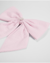 Country Road - Large Gingham Bow Clip