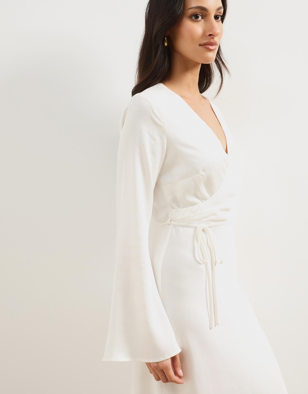 Atmos&Here - Dani Wrap Long Sleeve Midi Dress