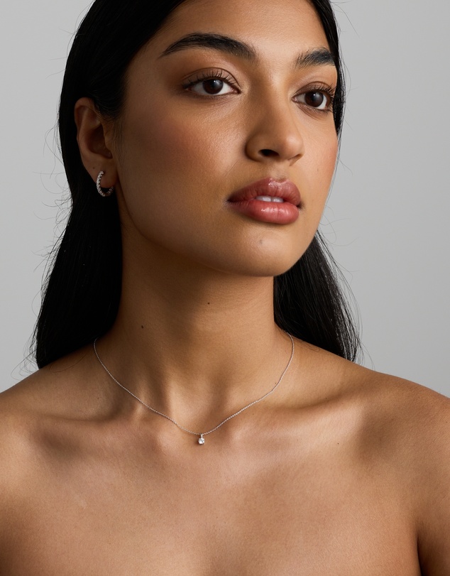 Michael Hill - 0.20 Carat TW Round Brilliant Laboratory-Grown Diamond Solitaire Pendant in Sterling Silver