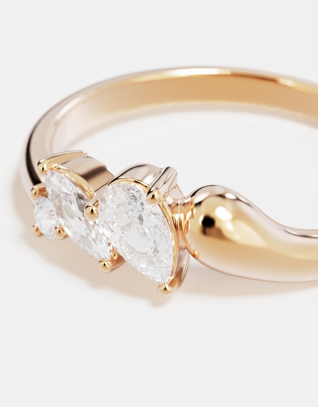 By Charlotte - Crystal Wings Ring
