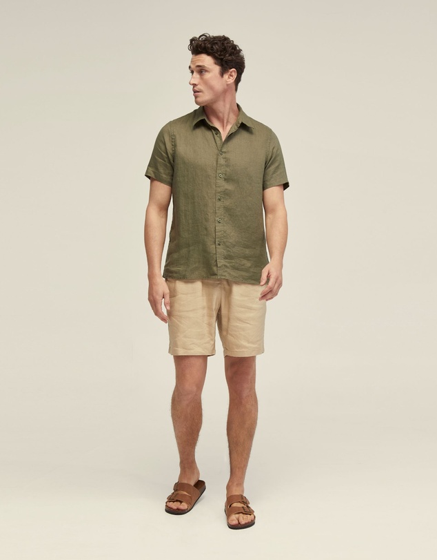 Oxford - Leyton Pure Linen Short Sleeve Shirt