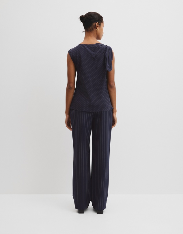 Country Road - Silk Tie Shoulder Top