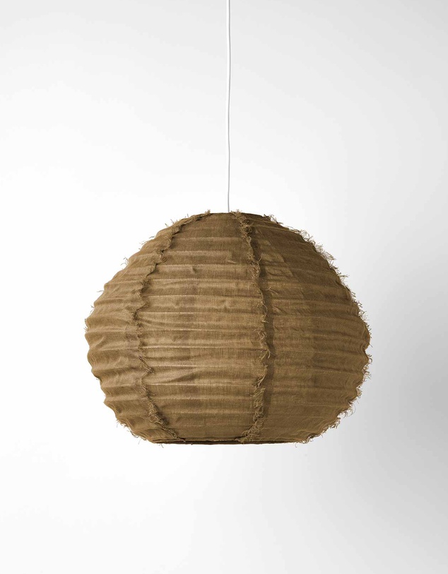 Aura Home - Cloud Fringed Linen Ball Pendant Shade