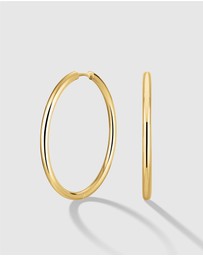 Rosefield - The Octagon XS - Gold Tone Watch and Hoop Earring Set