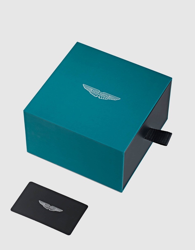 Aston Martin - TRG IP Gunmetal Titanium Case Podium Green Dial Black Silicone Strap Watch