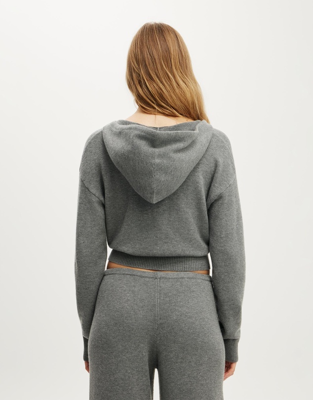 Cotton On Body - Hooded Zip Up Knit Cardi