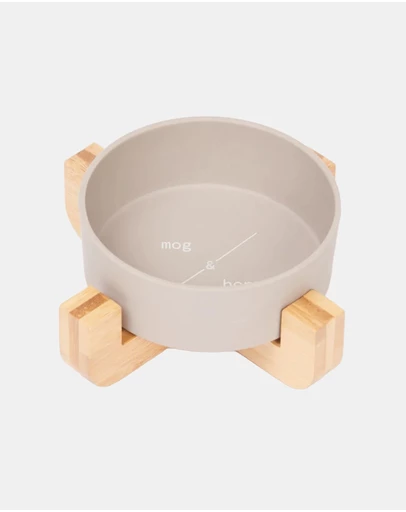 Mog & Bone - Single Bamboo Cat Bowl Mocha