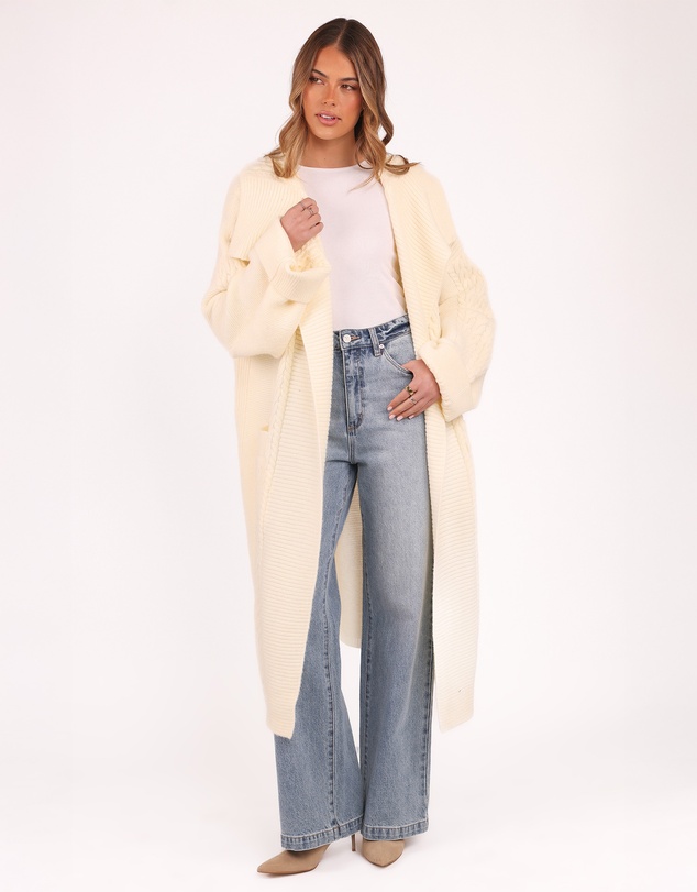 Petal & Pup - Nova Long Cardigan - Cream