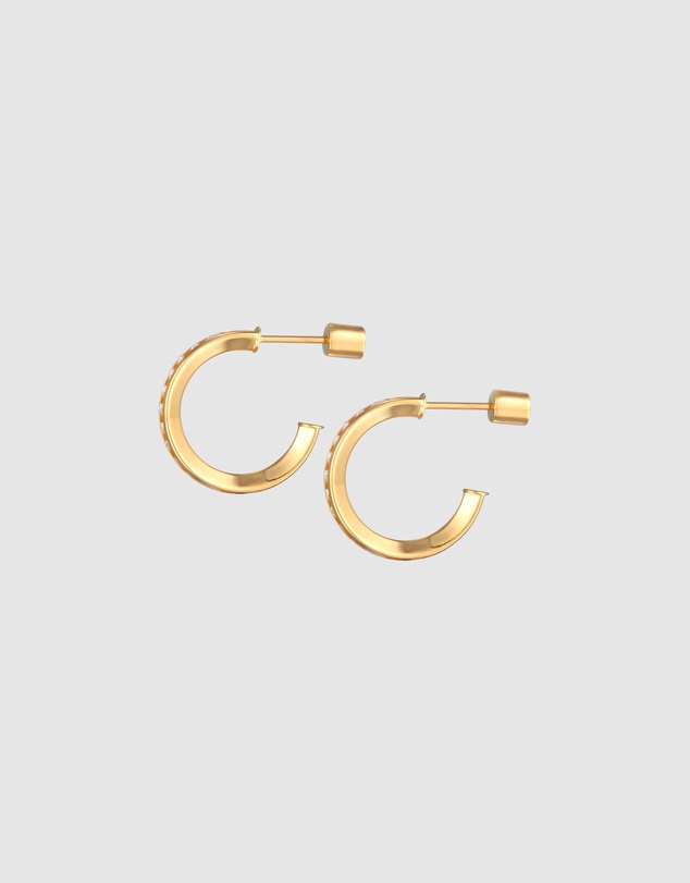 Elli Jewelry - Earrings Stud Hoop Zirconia 925 Sterling Silver