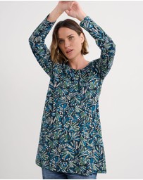Seasalt - Seasalt Cornwall Blue L/S Screenprint Tunic