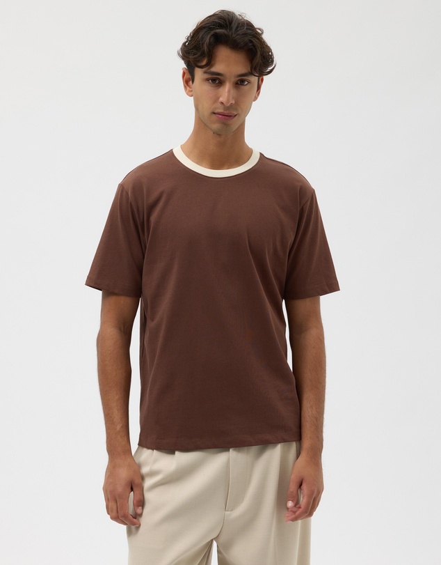 AERE - Contrast Collar T-Shirt