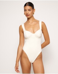 AERE - Ruched Underwire Swimsuit