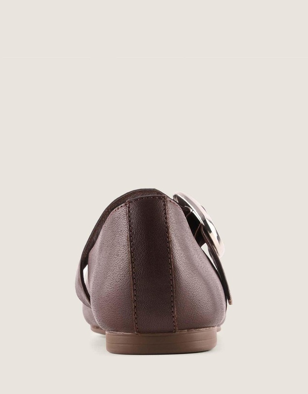 Shelly Shen - Levon Ballet Flats Brown Leather