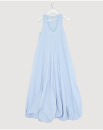 Revibe - Repaired Minima Esenciales Luna Cotton Bubble Hem Maxi Dress - AU 6