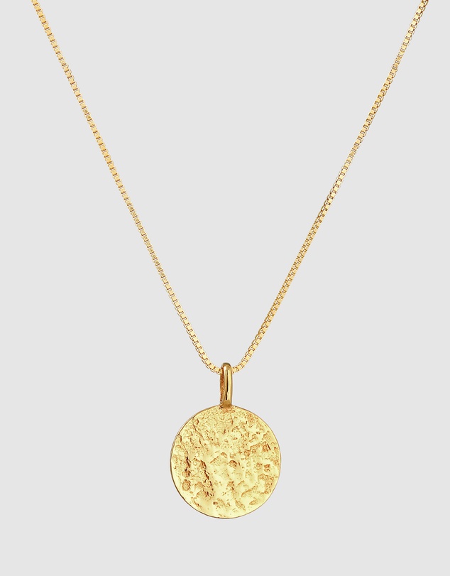 Kuzzoi - ICONIC EXCLUSIVE - Coin Pendant Necklace in Gold-Plated 925 Sterling Silver